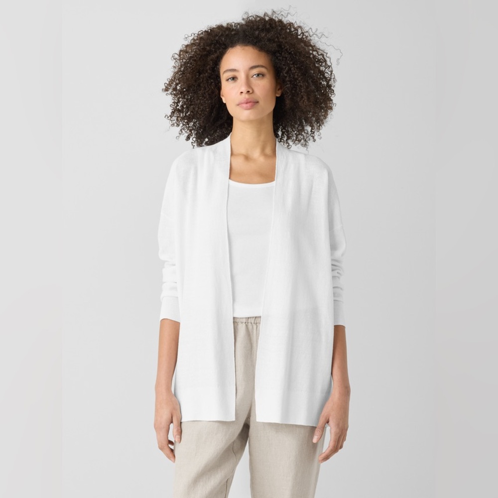 Eileen Fisher Organic Cotton & Linen Cardigan